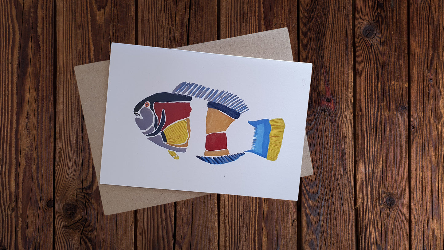 Fish Note card By Sara Hourez